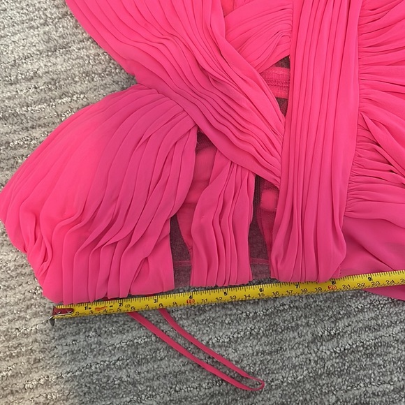 Pink cut out high low formal dress - Picture 12 of 13